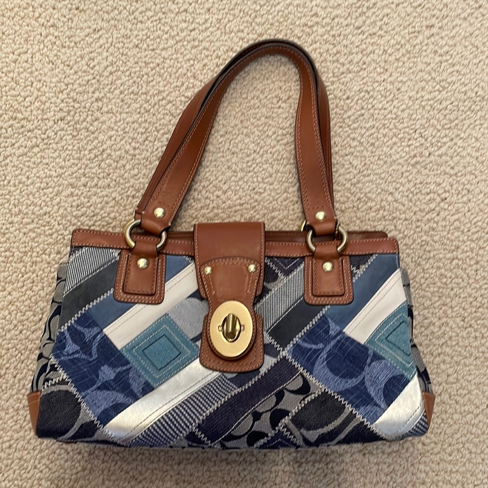 Coach denim patch purse.